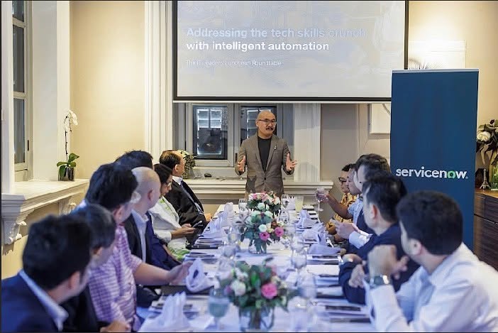 Rick Chan hosting a corporate roundtable for The Ortus Club